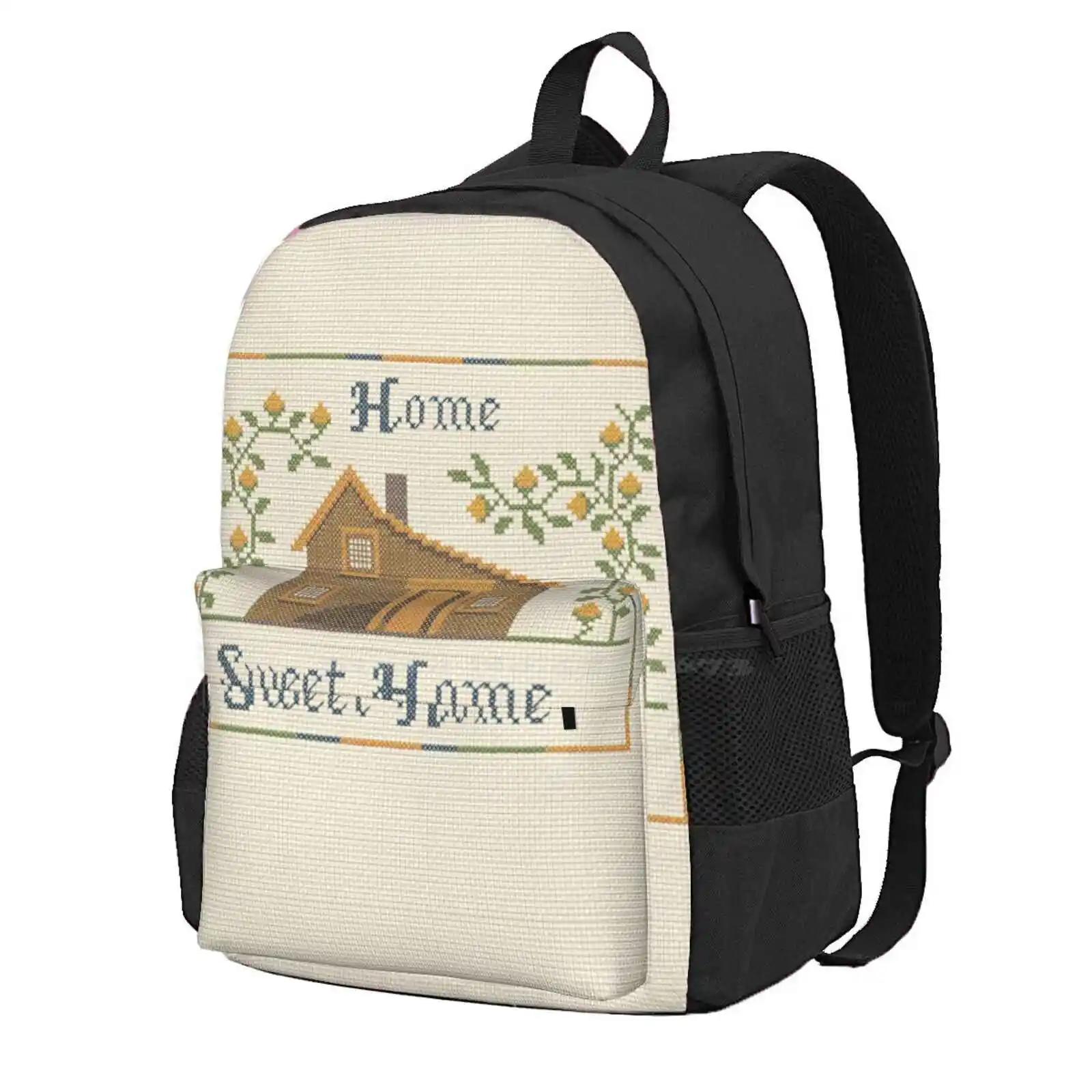 

Sweet Prairie Home Hot Sale Schoolbag Backpack Fashion Bags Cross Stich Home Sweet Ingalls Embroidery Little House On The