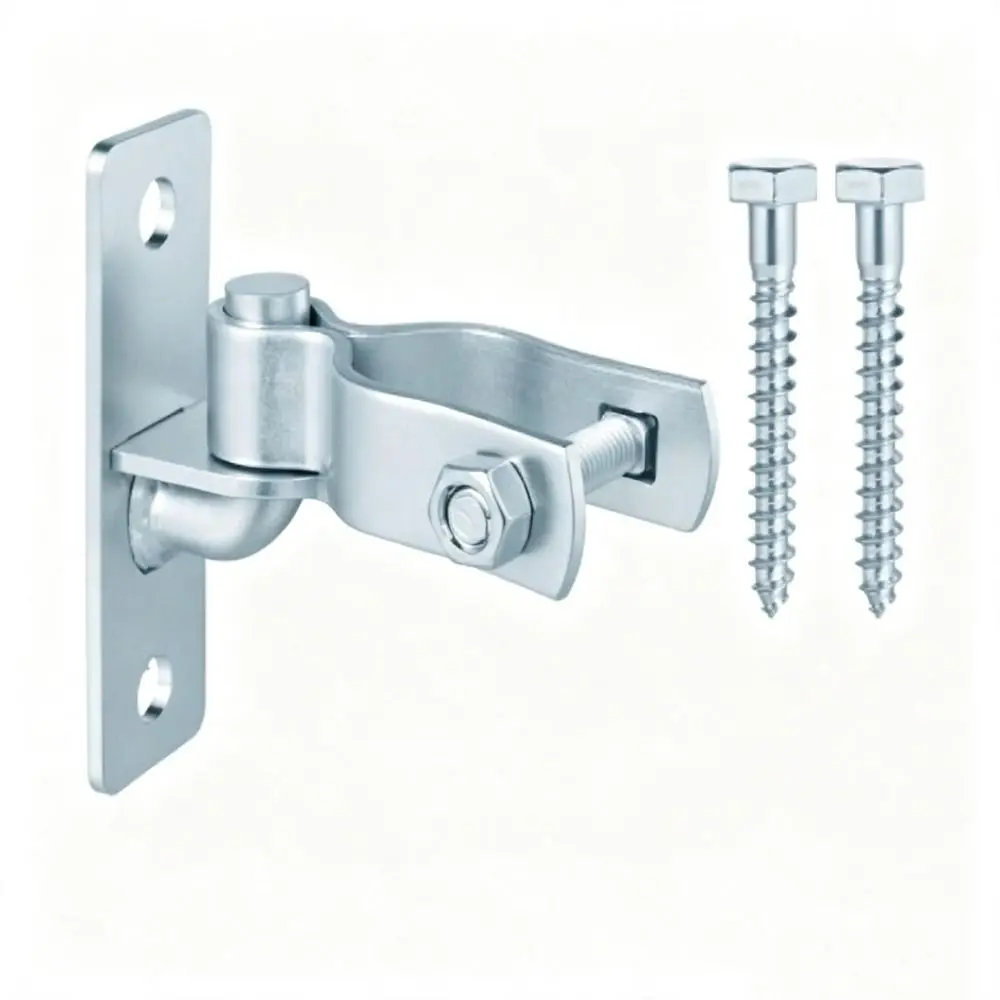1pair Rust-proof Chain Link Gate Hinge Galvanized Steel Universal Chain Link Gate Latch Sturdy Gate Hinges Garden Gate