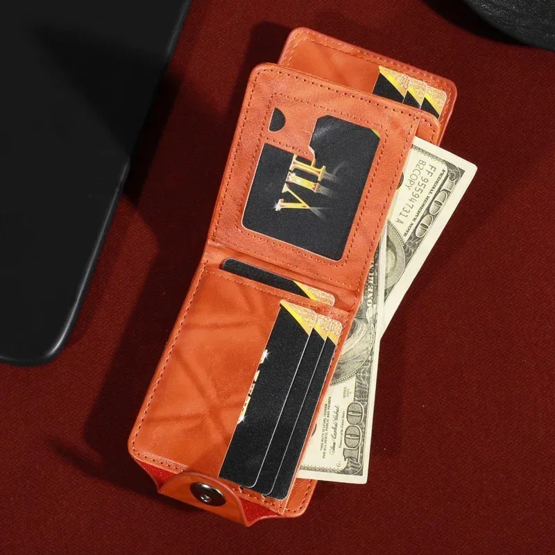 Nova carteira de couro elegante masculina com padrão USD, vários slots para cartões e carteira de grande capacidade