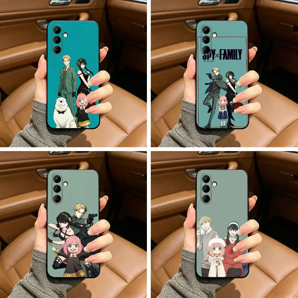 

SPY-FAMILY-Hot Anime Phone Case For Samsung Galaxy A73,A71 A72,A70,A53,A52,A51,Soft Silicone Black Cover