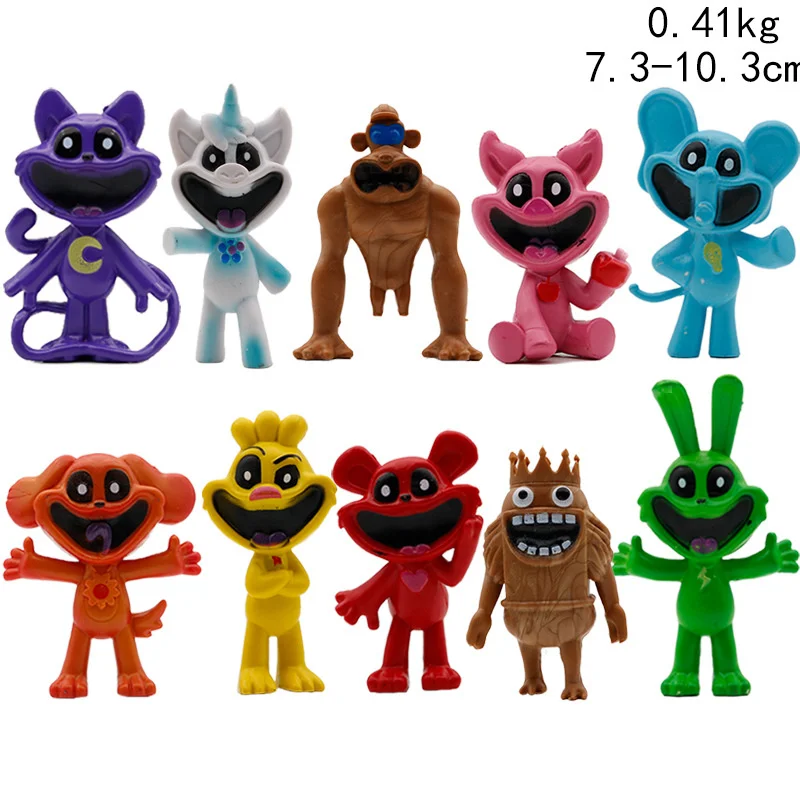 8/10 stücke lächelnde Lebewesen Spielzeug Figur Catnap Dogday Bubba Miss Entz ücken Figur Set Taschendieb Figur Spielzeug für Kinder lustige Geschenke