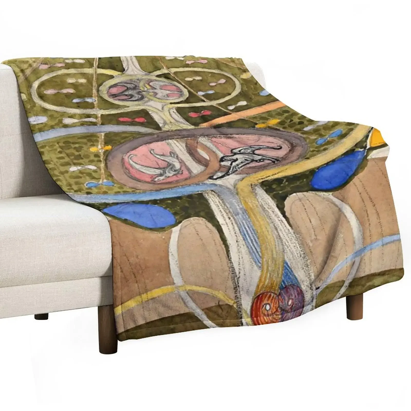 Hilma af Klint Tree of Knowledge No. 1 (1913) Throw Blanket Vintage for babies Fashion Sofas Flannels Blankets