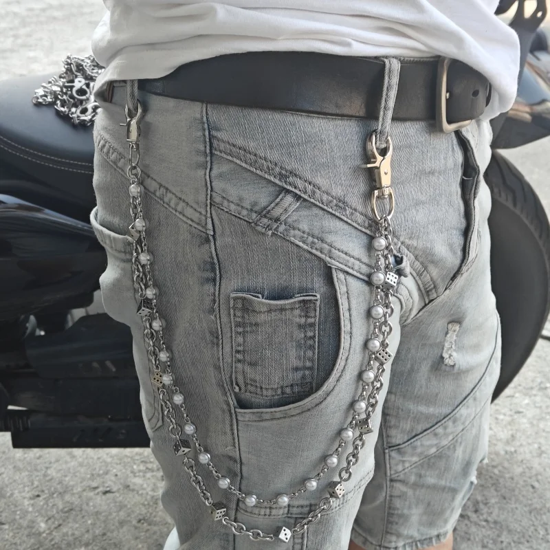 Neue Sommerkollektion 2025, Edelstahl, Minimalismus, Würfel, Hosenkette, modische Männer und Frauen, Luxus-Accessoires für die Taille – Detail 7