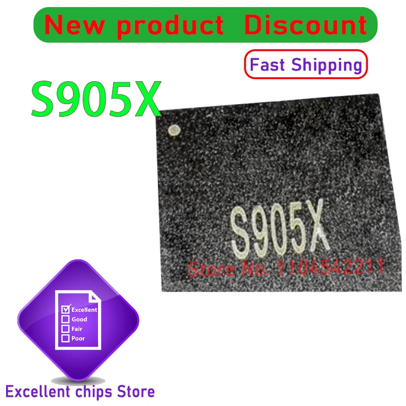 1 Uds ~ 10 uds/lote chip S905X BGA chip maestro de panel plano nuevo original