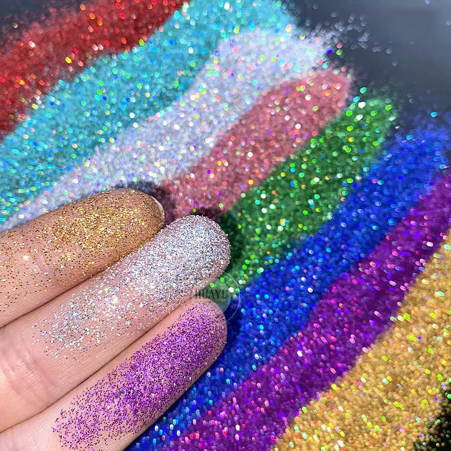 30 g/bolsa de purpurina holográfica ultrafina, escamas de lentejuelas en polvo con purpurina de resina de 1/128 ", decoración con purpurina para uñas