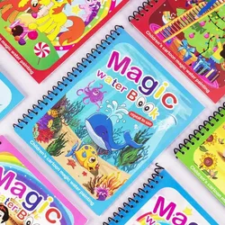 1 Book+1 Pen Reusable Coloring Book Water Painting Book Sensory Early Education Puzzle Drawing Toys