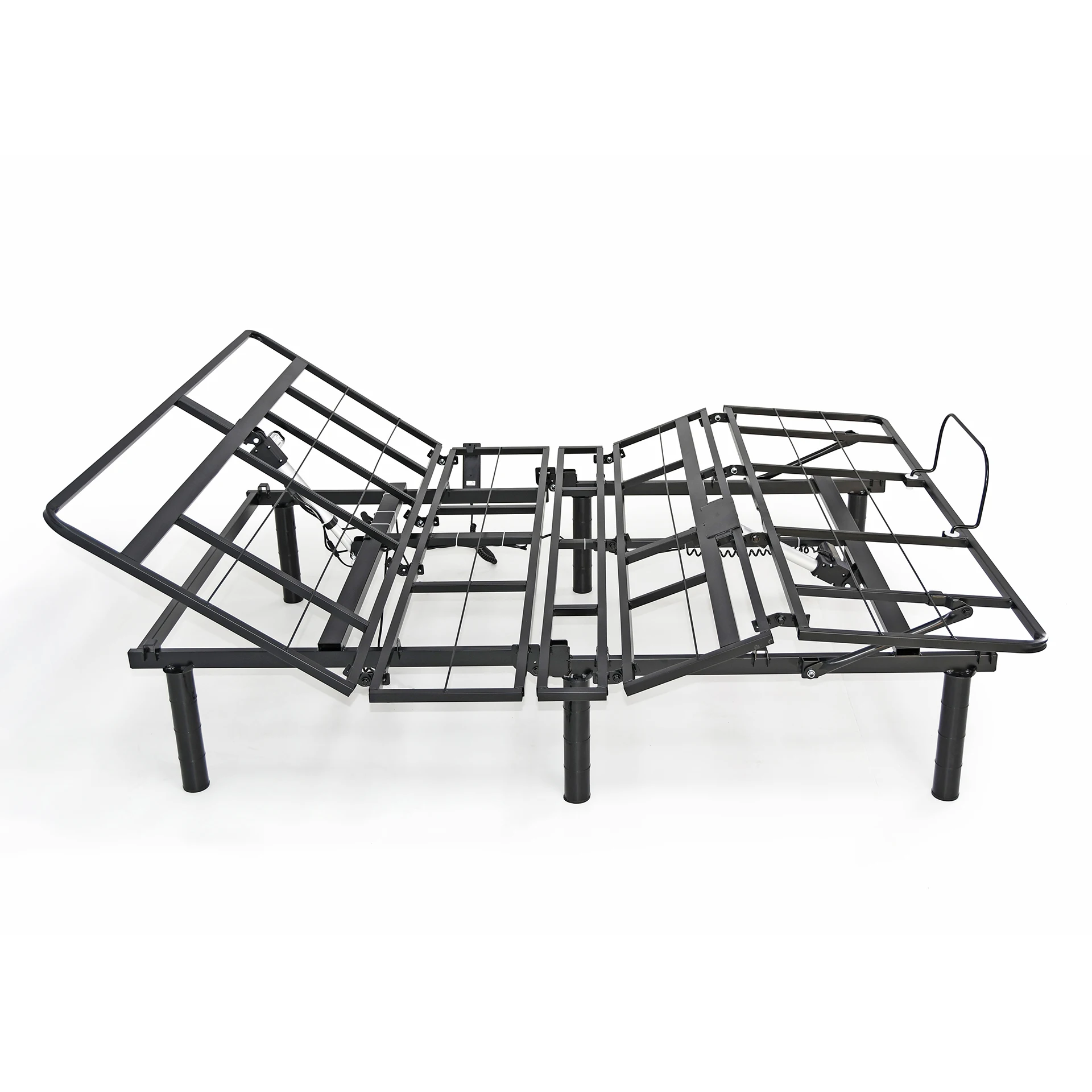 TM02 Two Motor Okin Metal Electric Adjustable Bed Frame Queen Size Metal Mesh Double Motor Adjustable Frame