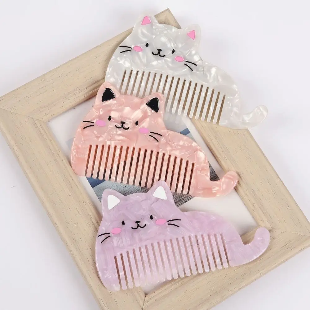 

Cat Shaped Acetate Comb Lovely Hair Styling Tool Makeup Comb Hair Accessories Wide Toothed Hairdressing Comb Barber Shop Salon
