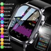 2025New Micro Physical Examination Smart Watch For Men Uric Acid Body Fat Five Organ Health Watches Bluetooth Call SmartBracelet