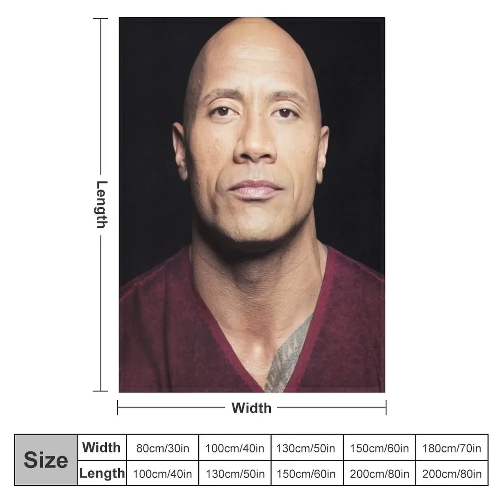 dwayne johnson Throw Blanket valentine gift ideas Quilt christmas decoration Loose wednesday Baby Blankets