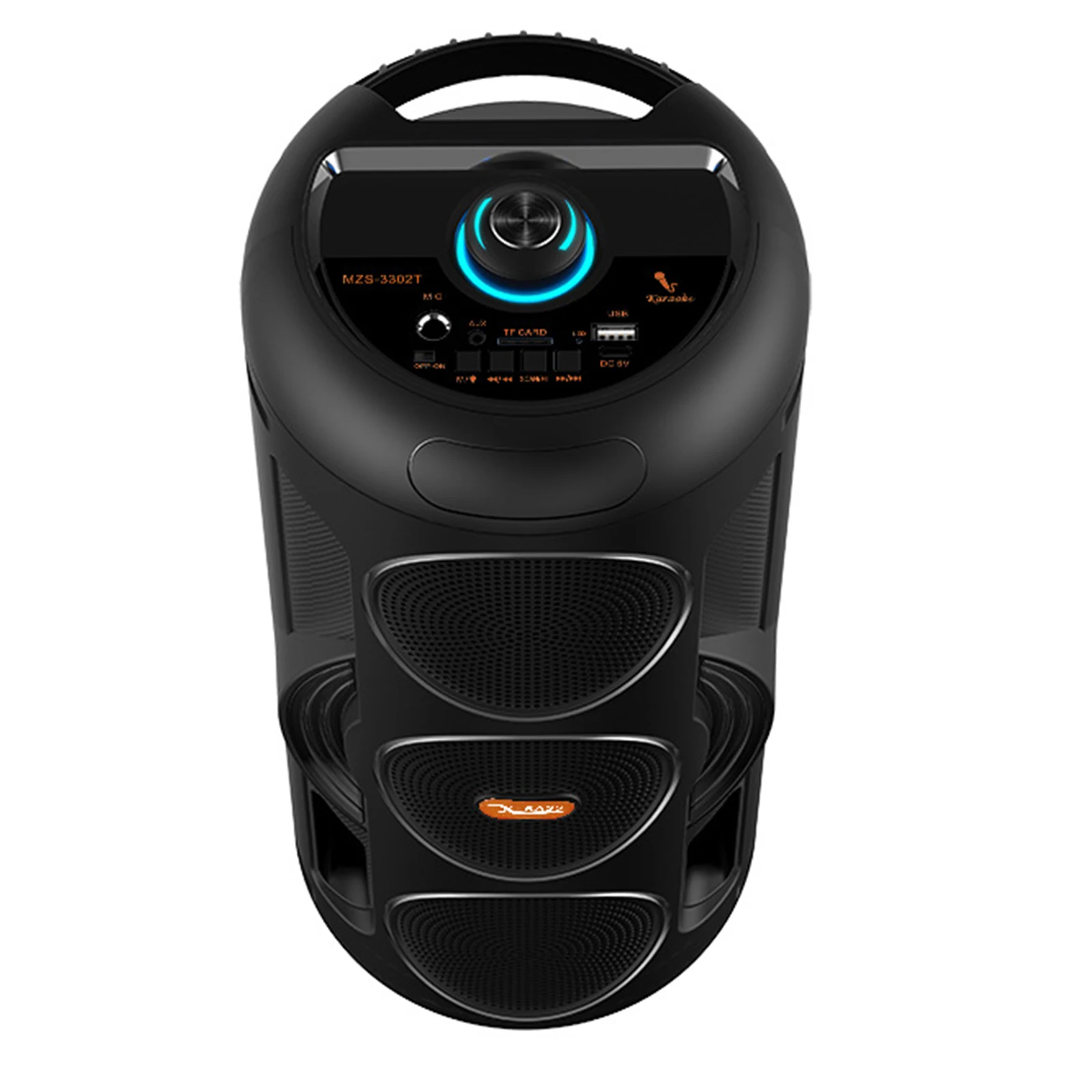 

BT Speaker with Wired Microphone Large Boombox Speaker Support TWS/AUX/USB/TF Card/FM Radio for Party Outdoor Camping Backyard