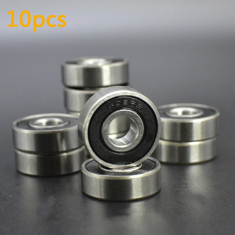 

10pcs 608RS Deep Groove Ball Bearing 8*22*7 8x22x7mm Bearing Steel Double Shielded High Quality Bearings