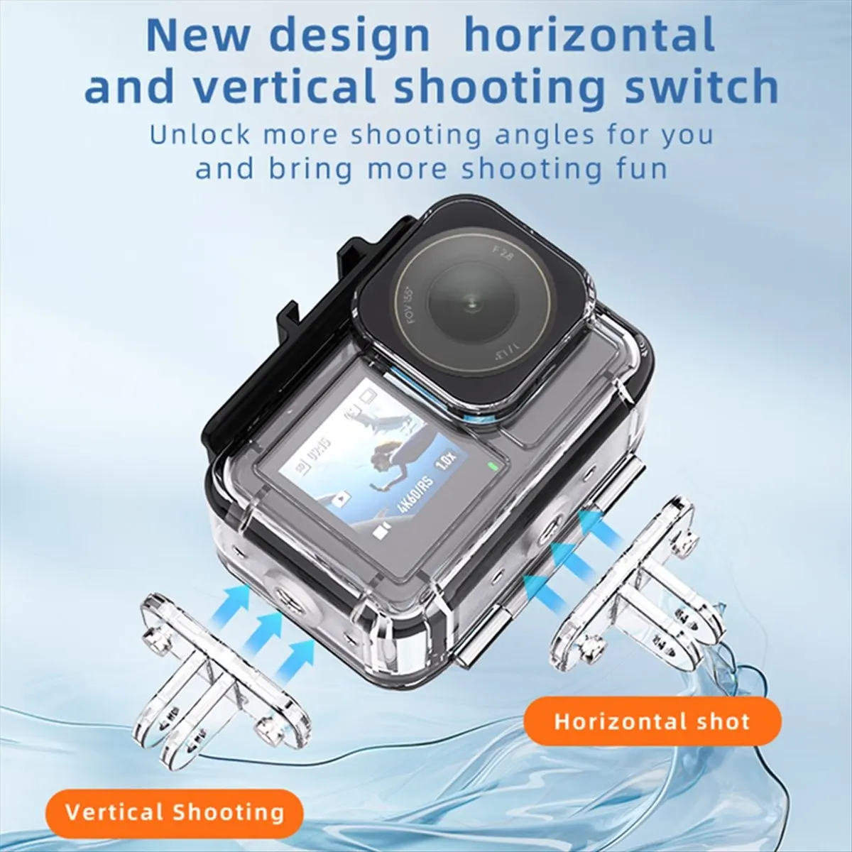 【~ New A88T】45M Waterproof Case for Action 3 4 5 Pro Camera Accessories Underwater Diving Housing High Definition Cover