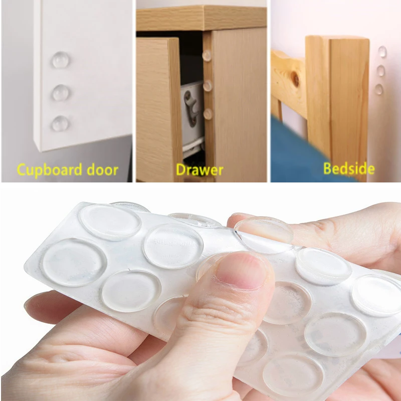 30-100 Uds. Almohadillas autoadhesivas de silicona para muebles, parachoques de gabinete, amortiguador de goma, cojín protector, herrajes para muebles