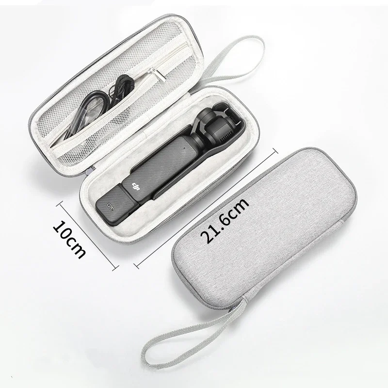 حقيبة صغيرة محمولة من النايلون بغطاء صلب مقاومة للصدمات لتخزين كاميرا Gimbal بمقبض ملولب لملحقات DJI Osmo Pocket 3