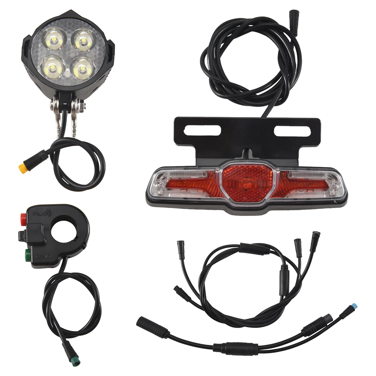 for BBS01 BBS02 Mid Drive Motor Electric Bike Waterproof Line Light Set with Brake Turn Signal Bike