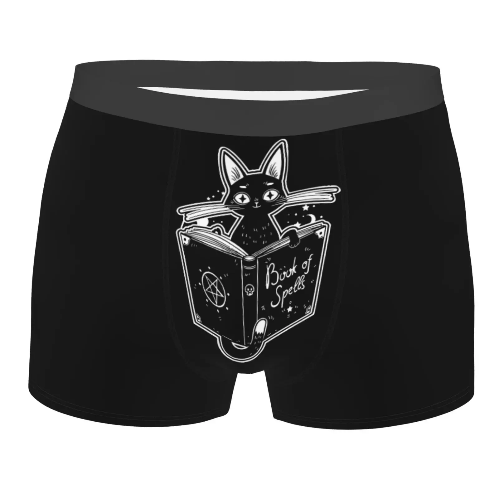 

Black Witch's Cat Reading Men Underwear Healthy Soft Comfortable High-Quality Men's Briefs Stylish Trendy Casual Sports Panties