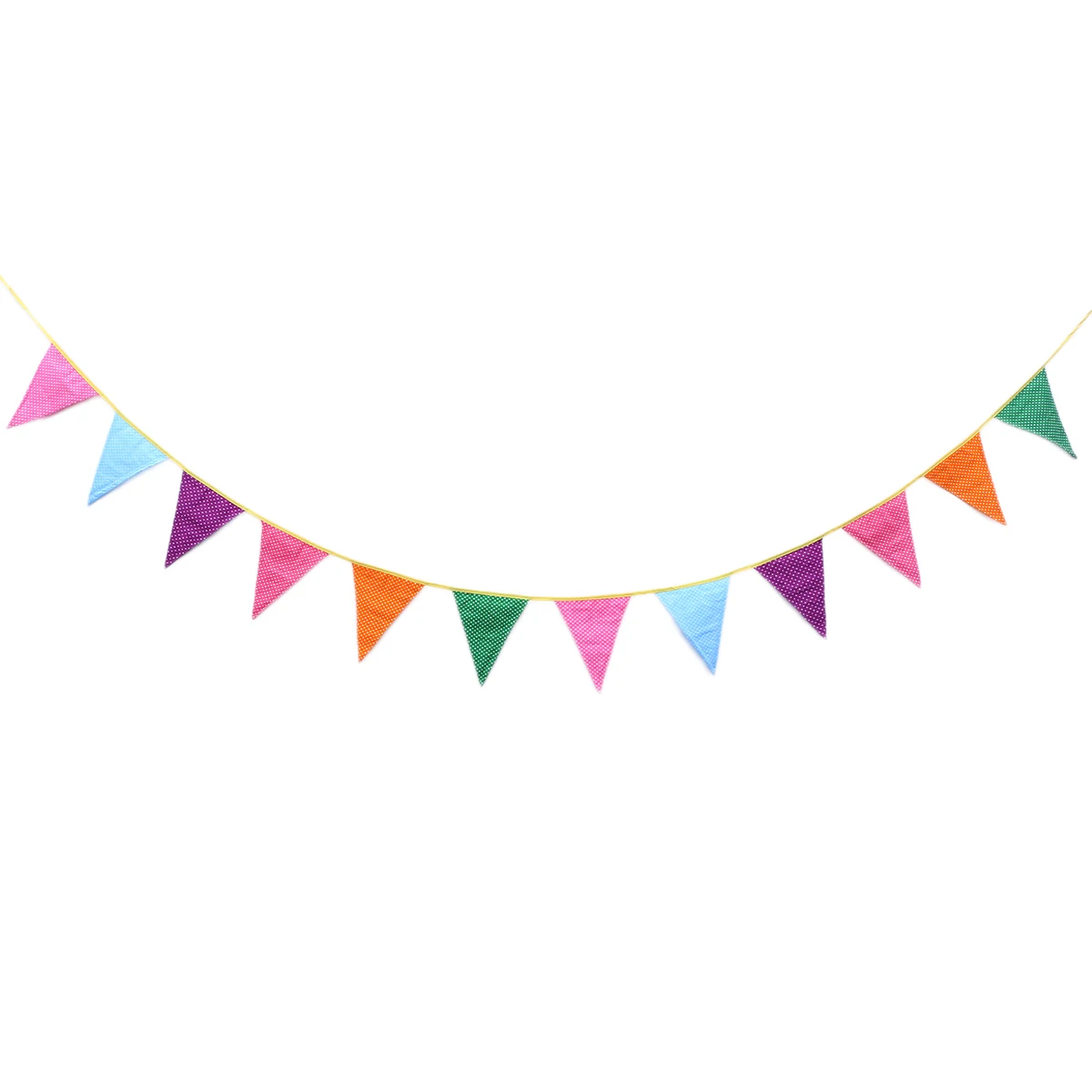 

Colorful Cotton Bunting Garland Flags Pennant Flags 3.3m Garland Bunting Banner Party Home Decor Wedding Birthday