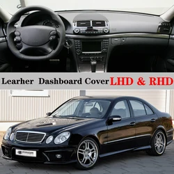 Dashboard Dash Mat Cover Leather Pad Sunshade Anti-UV Accessories For Mercedes-Benz E-Class  W211 e220 e200 e300 e320 2003-2008