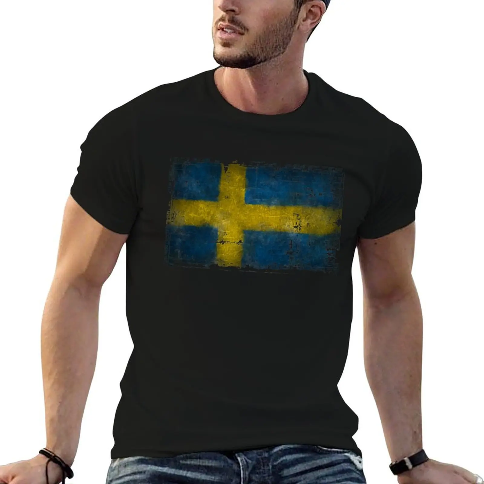 

Sweden - Sweden Футболка, хлопковые футболки, мужская футболка из 100% хлопка, мужская футболка