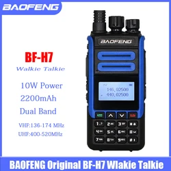 BAOFENG – walkie-talkie Radio Amateur CB, émetteur-récepteur double bande BF H7, Intercom de chasse 10KM, BF-H7 mAh, 10W, 2200