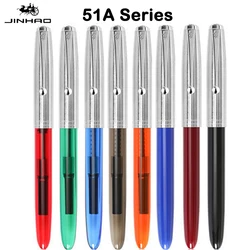 JINHAO 51A Fountain Pen 0.38mm F Nib Ink Pens Transparent Pen for School Writing Finance Office Supplies Stationery PK 9019