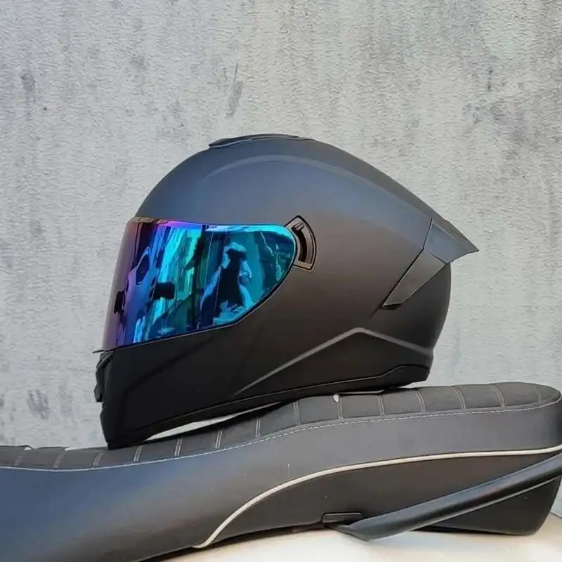 four seasons Motorcycle Helmet  four seasons LVS  Professional racing dual lens safety helmet motorcycle full face protector,