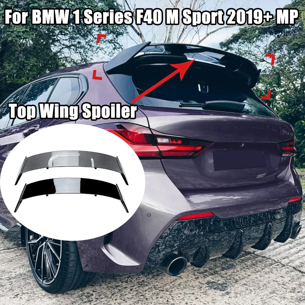 Car MP Style Top Wing For BMW 1 Series F40 M Sport 2019+ Car Tail Wing Spoiler Diffuser Fixed Wind Wing Exterior Guard Cover Kit