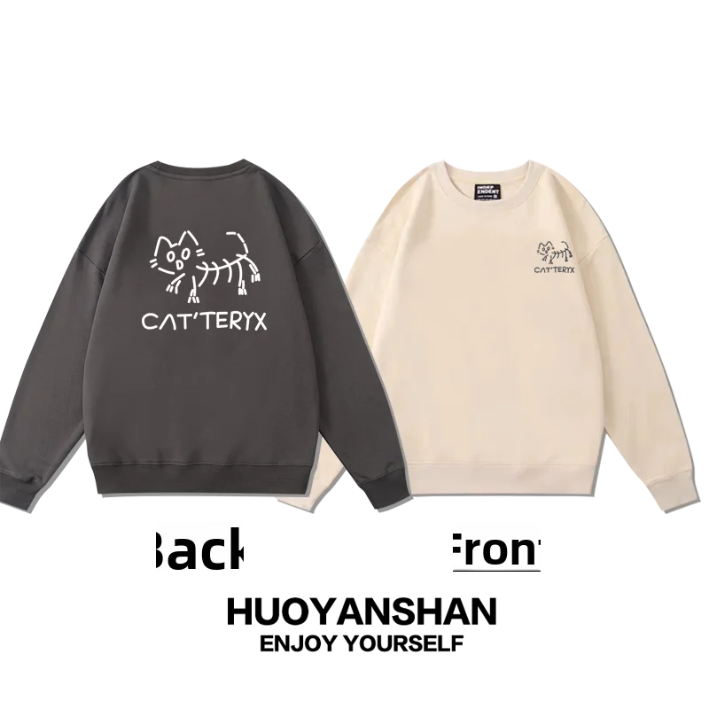 

Cozy Fce Lined Hoodie Couple Sweatirts Men's Casual Comfortable Print Teryx Lightweight Winter Tops Youth Faion