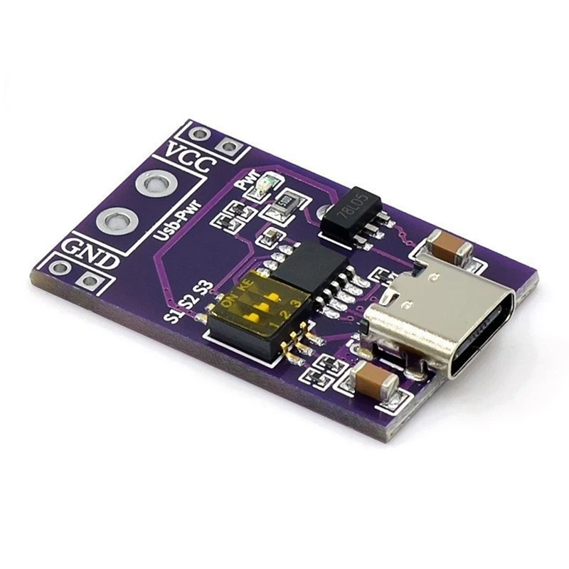 1 Uds tipo C QC PD2.0 PD3.0 a DC Spoof carga rápida disparador Poll Detector USB-PD placa de cambio de fuente de alimentación para portátil