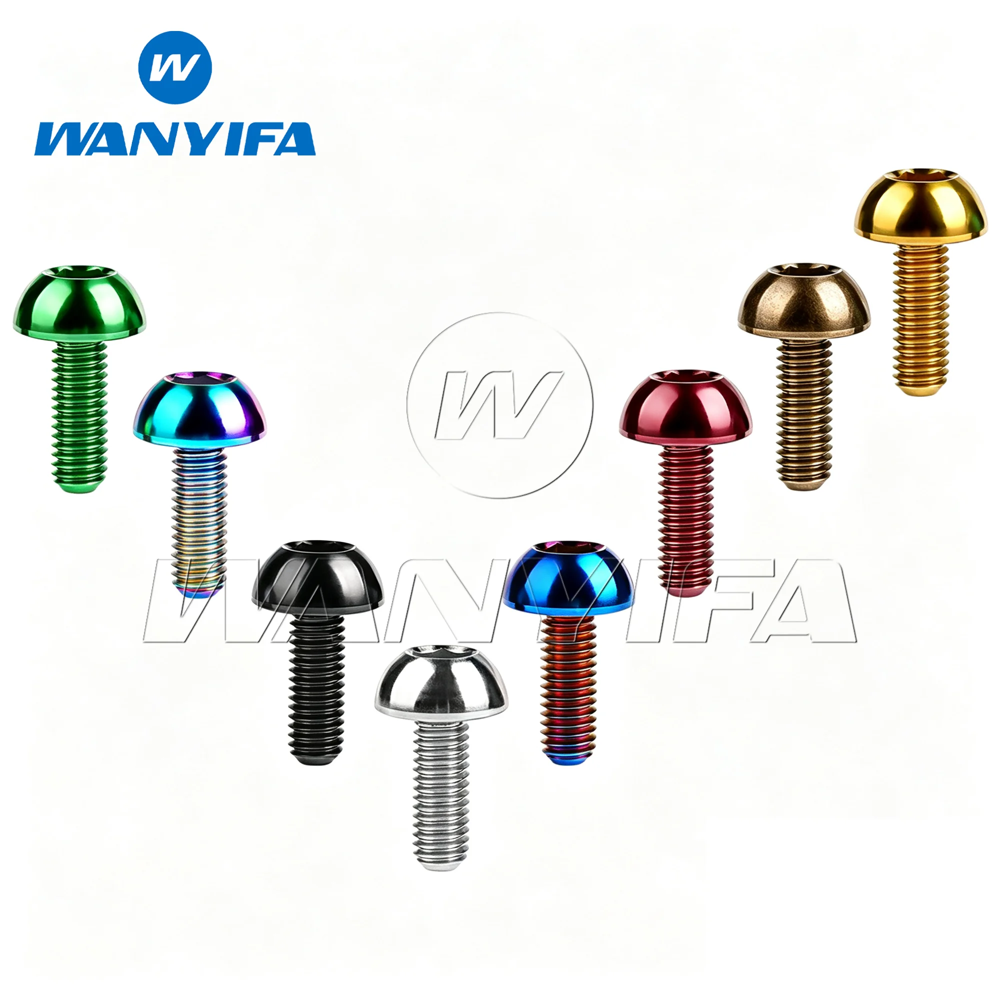 Wanyifa Titanium Bolt M6X17Mm Allen Key Round Head Screw for Honda Motorcycle Disc Rotor