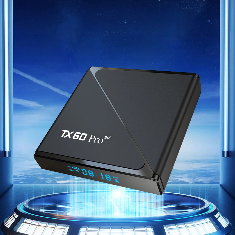 Smart TV Set-Top Box with WiFi6 HDMI 2.0 Support Voice Control Android 10 Compatible 4K 3D Movie Player