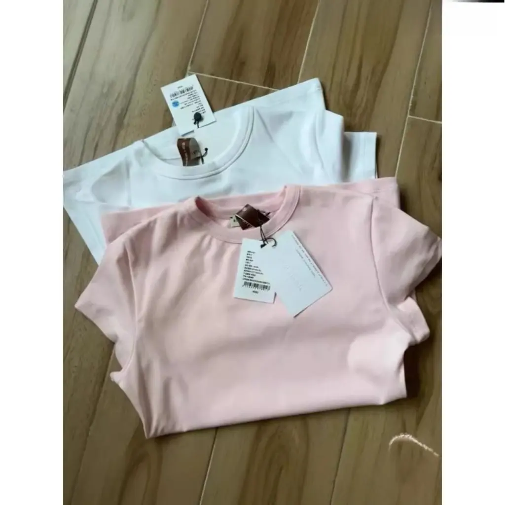 

Maillard Women's Slim-fit Short-Sleeved T-shirt Summer Commuter Design Flying-Sleeved Top for Hot Girls
