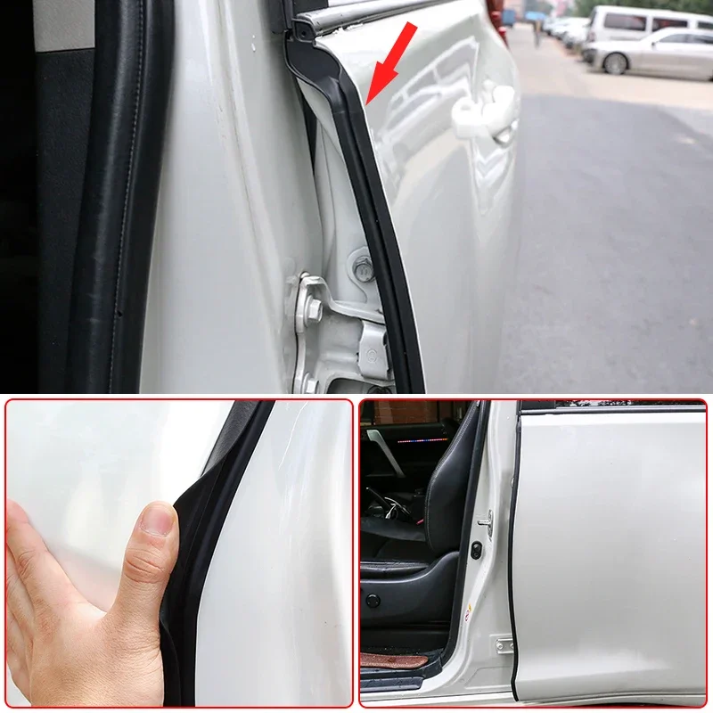 For Toyota Land Cruiser Prado 150 200 Weatherstrip Rubber Sealing B Pillar Noise Windproof  LC150 LC200 Exterior Accessories