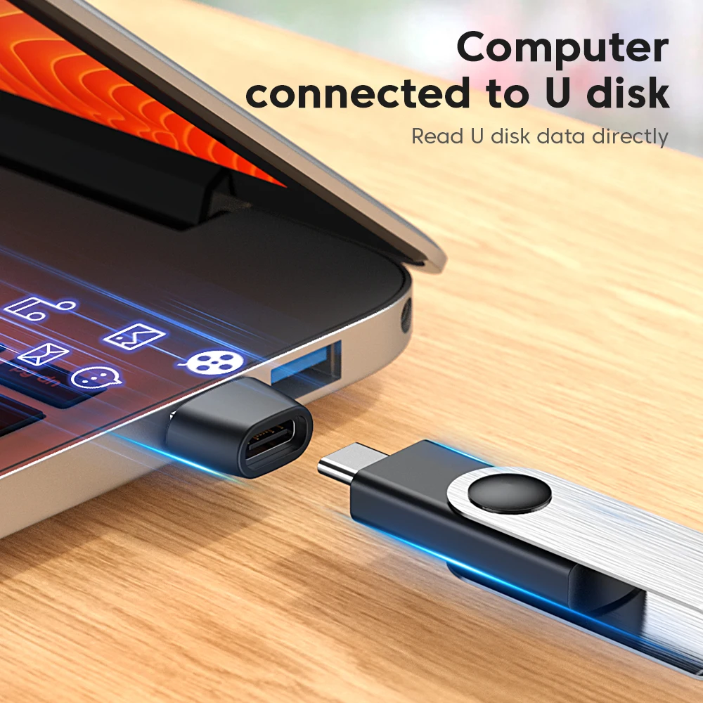 AUFU USB C 타입 어댑터 OTG C 타입 수 USB 암 변환기, 노트북 맥북 샤오미 삼성 USBC 어댑터, Tipo C A USB