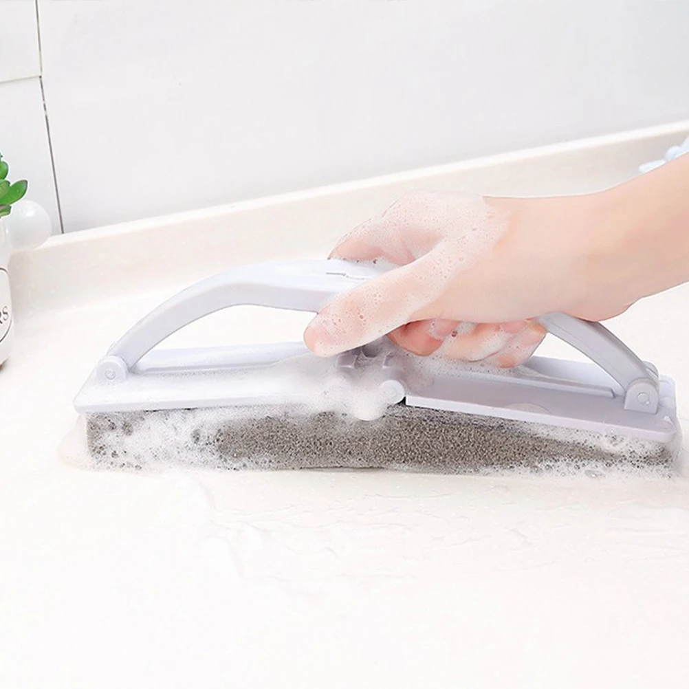 

3PCS Cleaning Foldable Ergonomic Glass Cleaning Brushes Draining Sponge Decontamination Glass Kitchen Tile Scrubber
