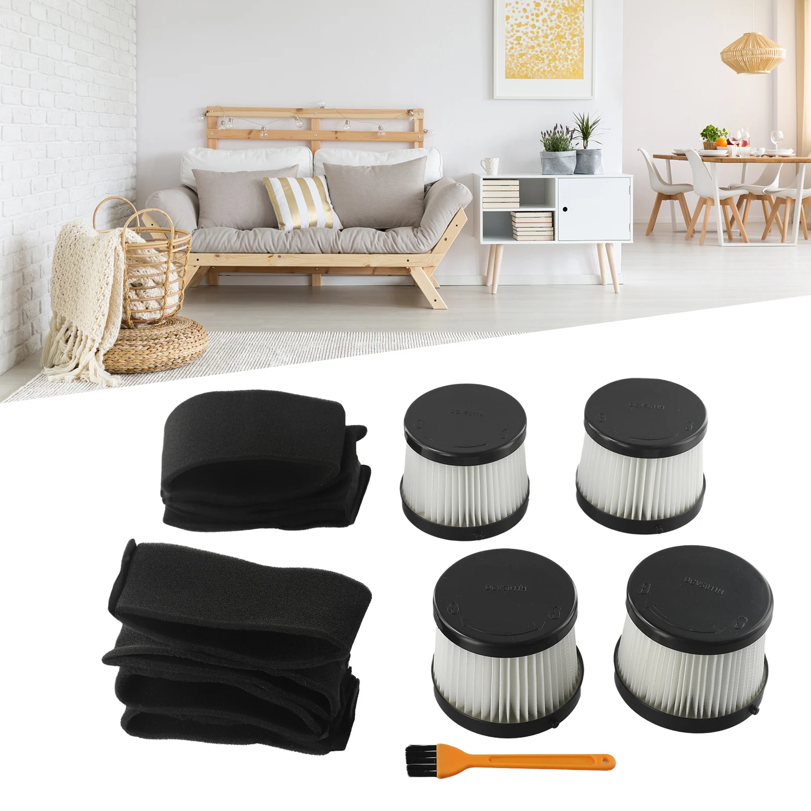 DCV5011H For  DCV501HB Cordless Handheld Vacuum 4 Foam Sleeve Filters Vacuum Cleaners Are Washable And Reusable New