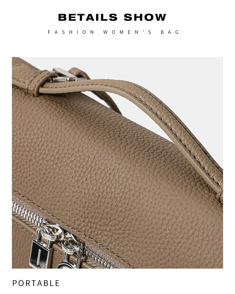 Hochwertiger Lederrucksack für Damen, Neues Modell 2026, Modische Große Echtledertasche für Pendlerinnen – Detail 14