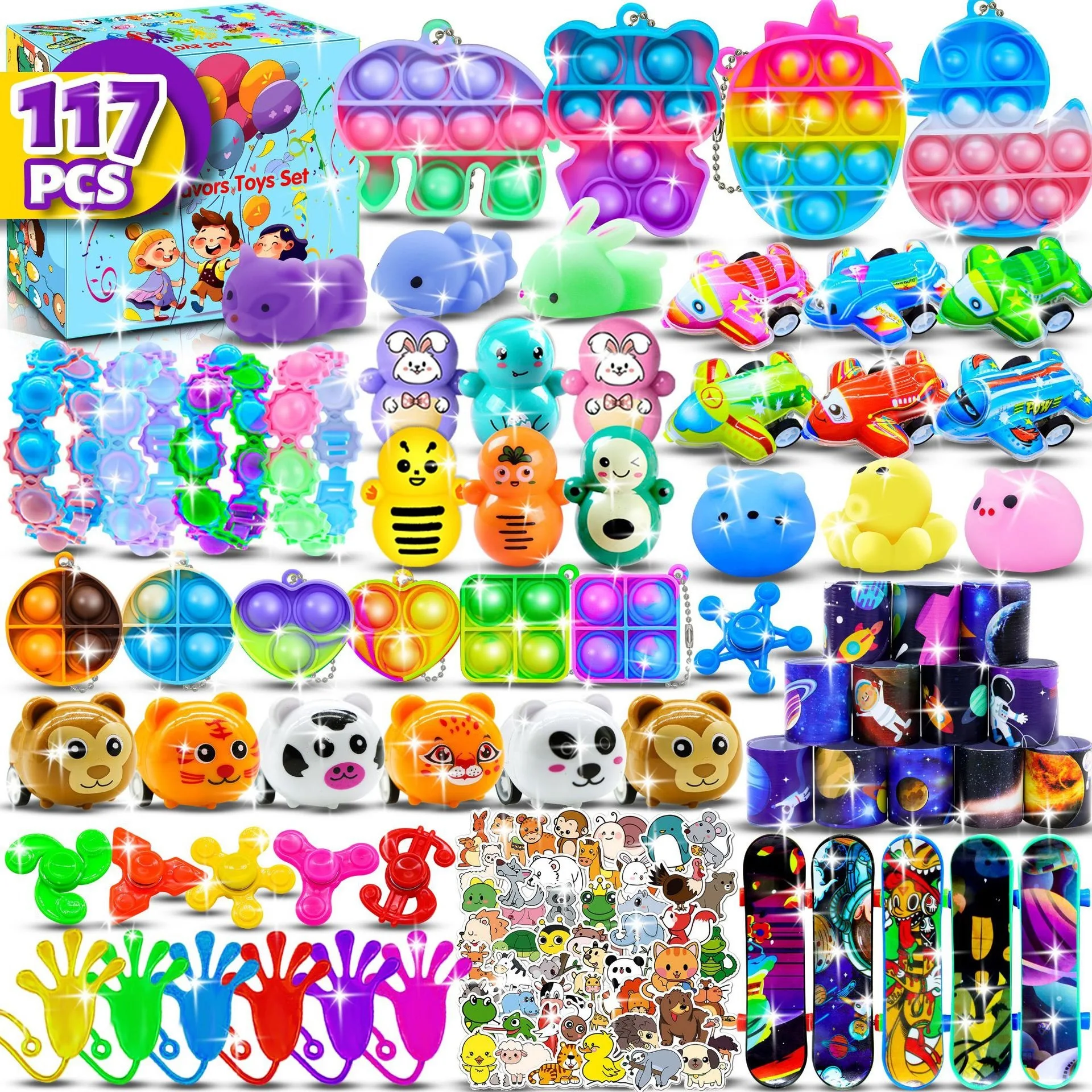 Fidget Toys Set Treasure Box Party Favors Goodie Bag Stuffers Educational Fun Classroom Prizes Christmas Birthday Gifts