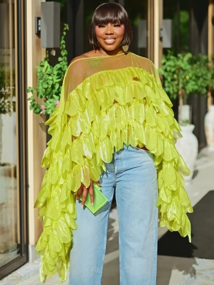 Neue afrikanische Mode Damenbluse mit Blumenmuster, O-Ausschnitt, Band, halber Ärmel, Oversize, locker geschnittenes, asymmetrisches Oberteil für Damen
