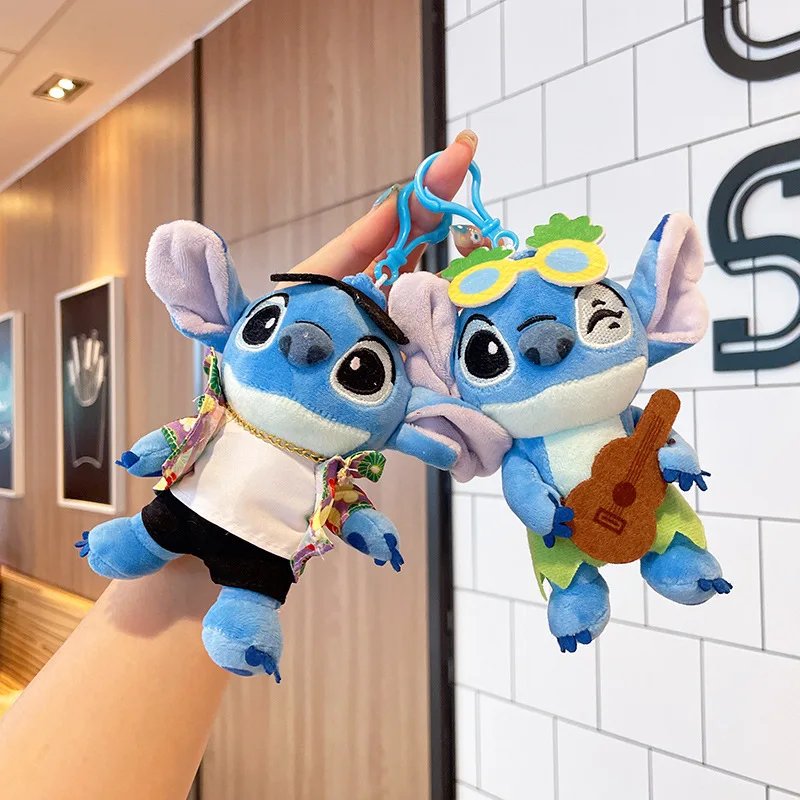 Kawaii Disney Lilo&Stitch Plüschtiere Cartoon Rucksack Schlüsselanhänger Ornament Puppe Kreative Peripheriegeräte Jungen und Mädchen Geburtstagsgeschenke