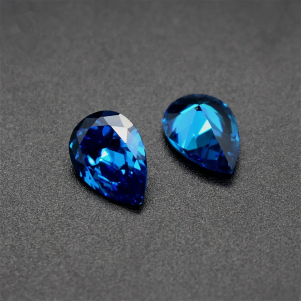 Light Blue Sapphire Pear Shaped Faceted Gemstone Teardrop Cut Sapphire Gem Multiple Sizes to Choose