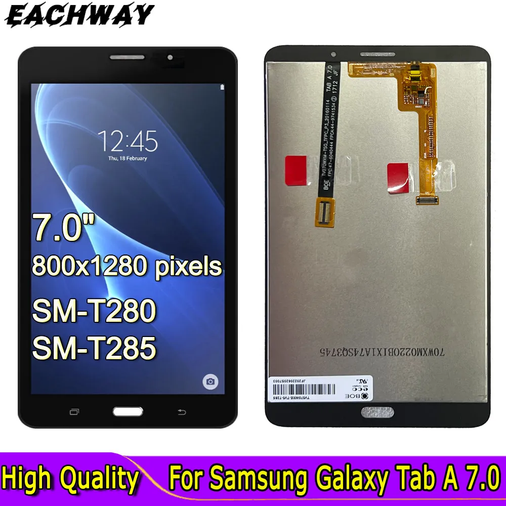 

7.0" For Samsung Galaxy Tab A 7.0 2016 LCD Display Touch Screen Digitizer Assembly Replacement For Samsung T280 T285 LCD Screen