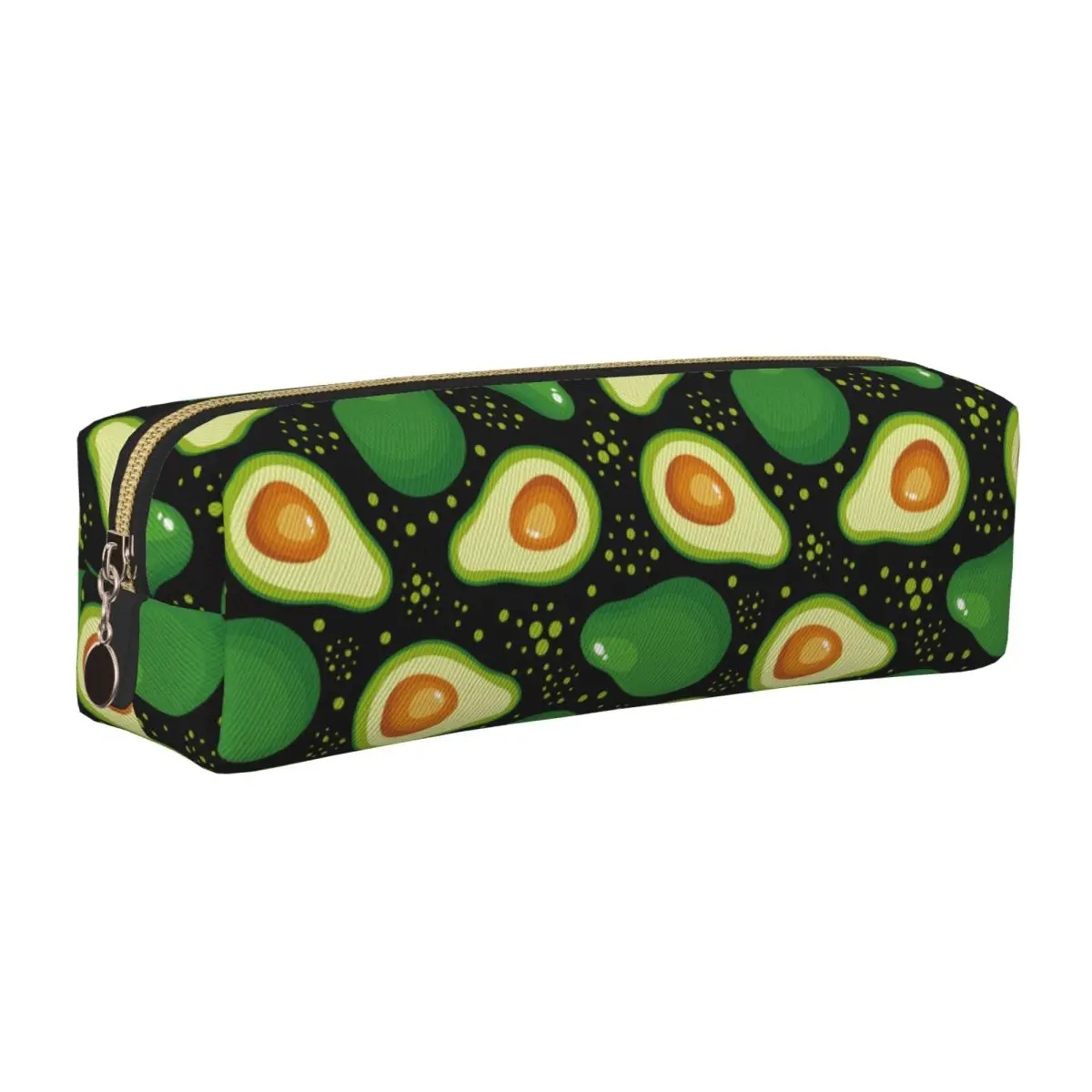 아보카도 만화 연필 케이스 아보카도 애호가 펜 박스 가방 학생 대형 스토리지 학교 용품 화장품 연필 케이스