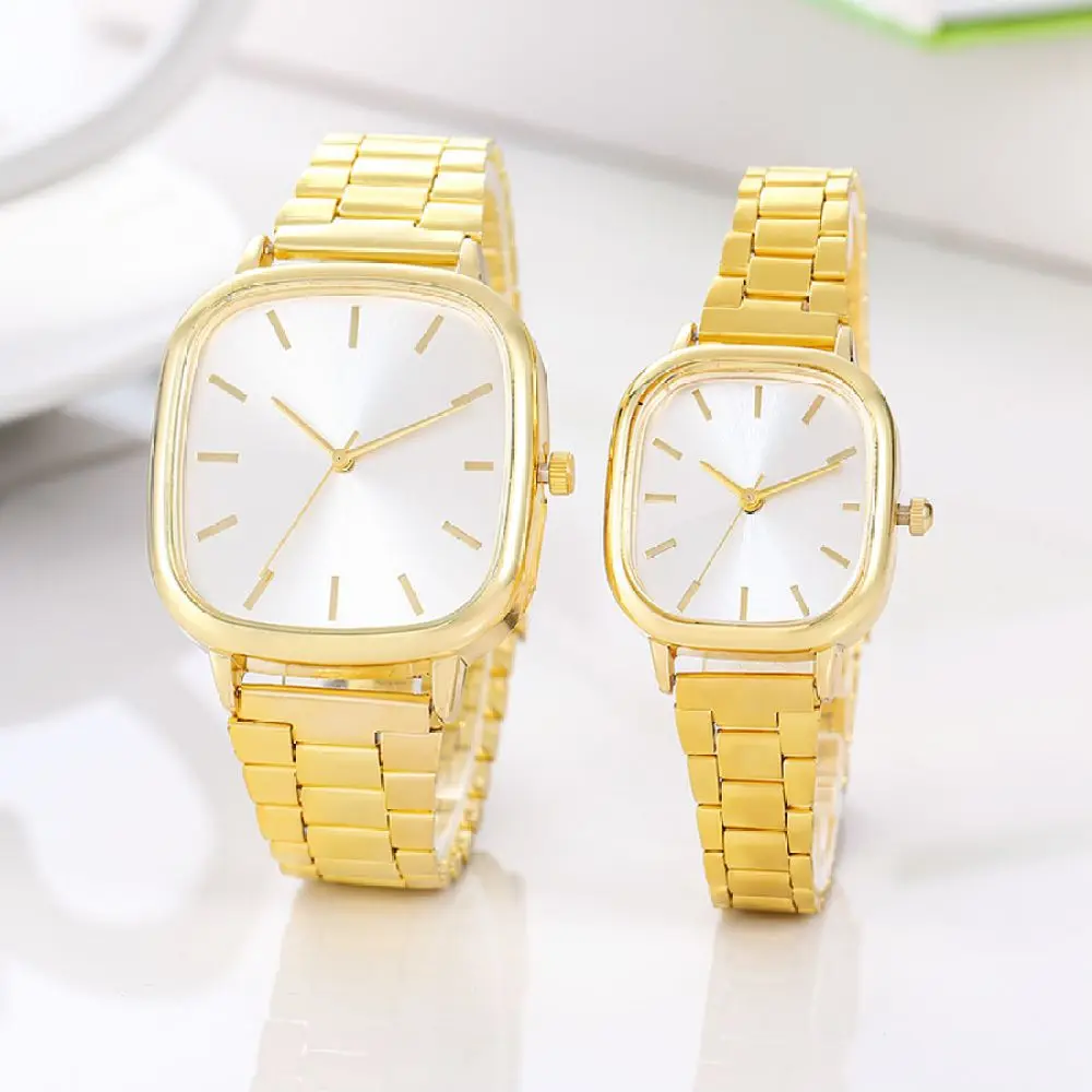 Classic Square Quartz Wristwatch Stainless Steel Bracelet Calendar Display Elegant Business Fashion Watch For All Genders