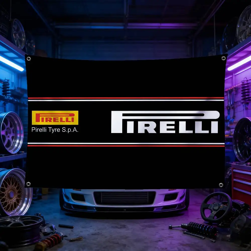 SSHY For PIRELLI Flag Brushed Polyester Sublimation Printing Durable Hanging Flag For Home Decor Event Graduation Gift