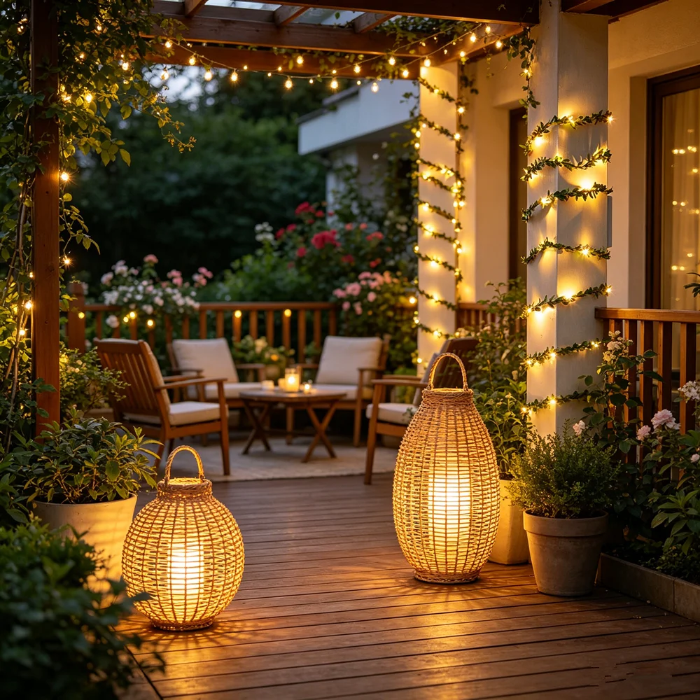 Outdoor LED Artificial Green Leaf Light String for Wedding Party Fairy Garland Battery Festoon Garden Holiday Room Decoration