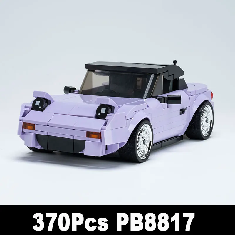 

PB8817 370 деталей Технический конструктор MOC: Спортивный родстер, модель гоночного автомобиля для дрифта, кирпичики для сборки, игрушки для мальчиков, подарок