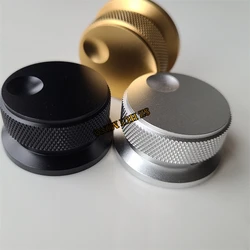 2Pcs Knurled Knob For Potentiometer Cap Aluminum Knobs Finger Sandblast 38*20mm Supersonic Washer Decoder Button Tube Amplifier