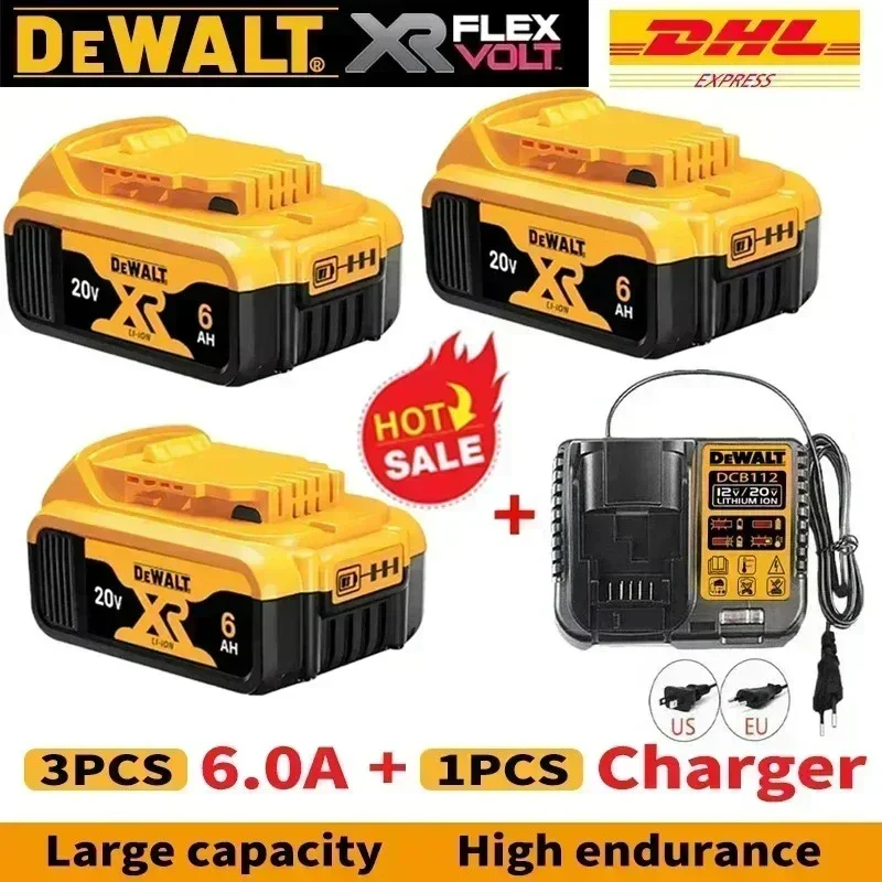 ? ? Originele DeWalt 6Ah/5Ah 20V batterij vervangbaar voor DCD887 DCD805 DCF860 Dcd796 DCG406 DCF880 DCF512 DCD805 accugereedschap